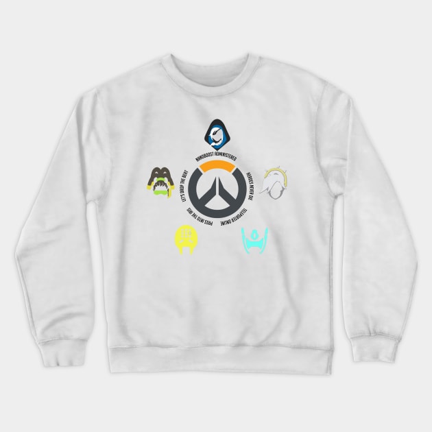 Overwatch Supports Crewneck Sweatshirt by Vui